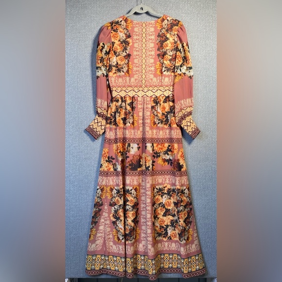 Anthropologie Vineet Bahl Embroidered Maxi Dress Size XSP - Picture 7 of 12